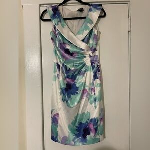 Tahari Floral MIDI Dress‎ Size 2
